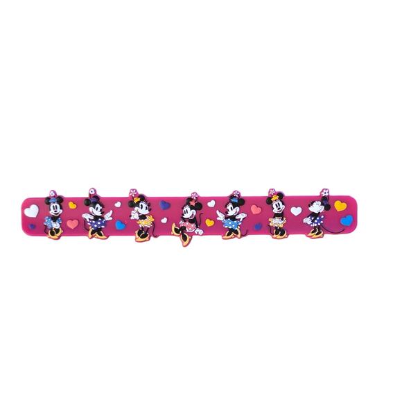 Disney Silicone Slap Bracelet Minnie Mouse Bows, Ears,‎ Dots & Heels - Picture 1 of 5